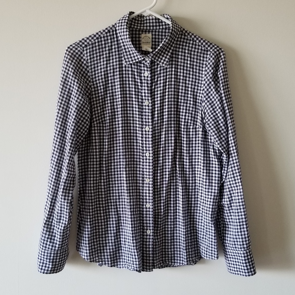 J.Crew Black and White Check Shirt 😎